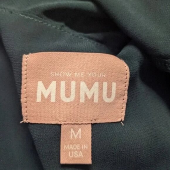 Show Me Your MuMu Jessie Ruffle Chiffon Bridesmaid Dress Emerald M 🆕⌚📦🏃💨🚚 - Picture 13 of 15